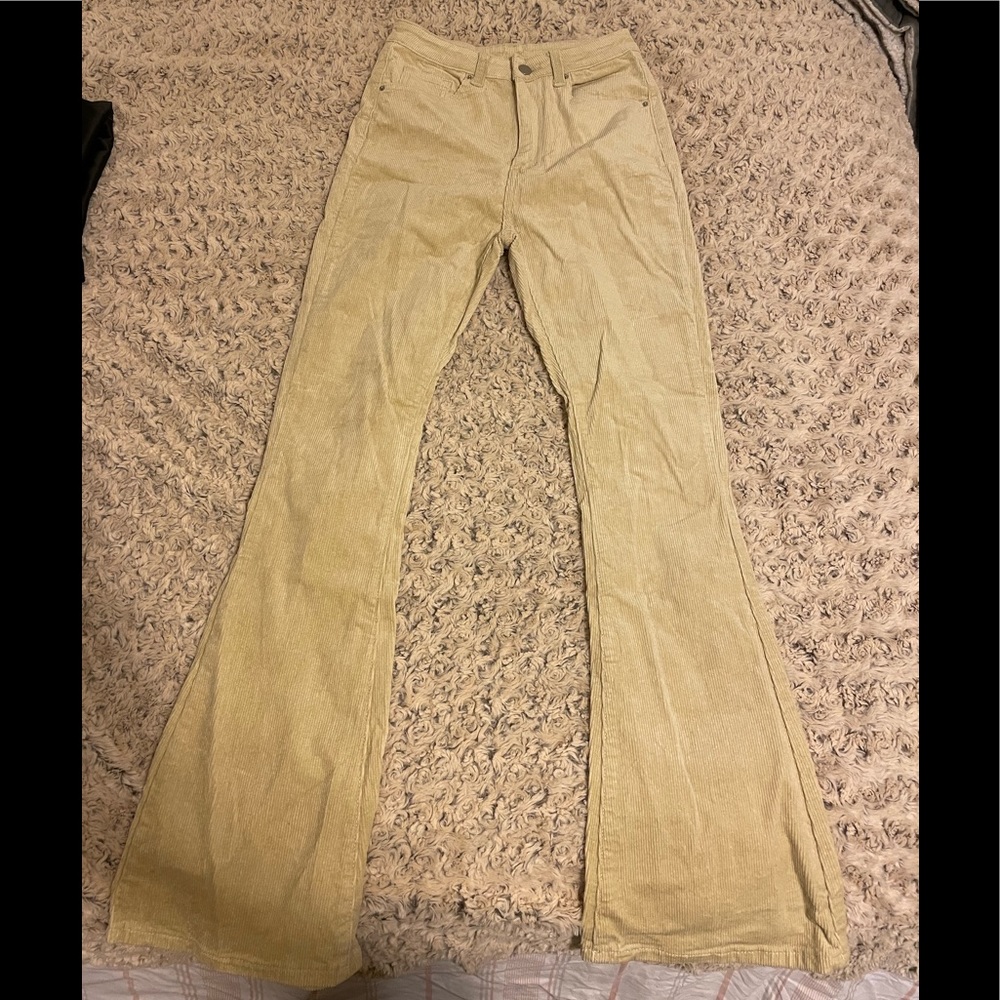 Tan Corduroy Flare Pants